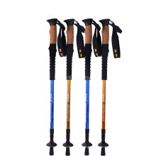 Outdoor-Sticks Aluminium weichen hölzernen Griff Alloy Abschnitt vier Carbon Fold die Sticks Super Light Super klein